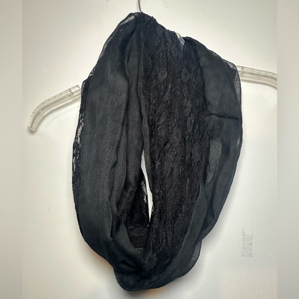 Black Lace Infinity Scarf